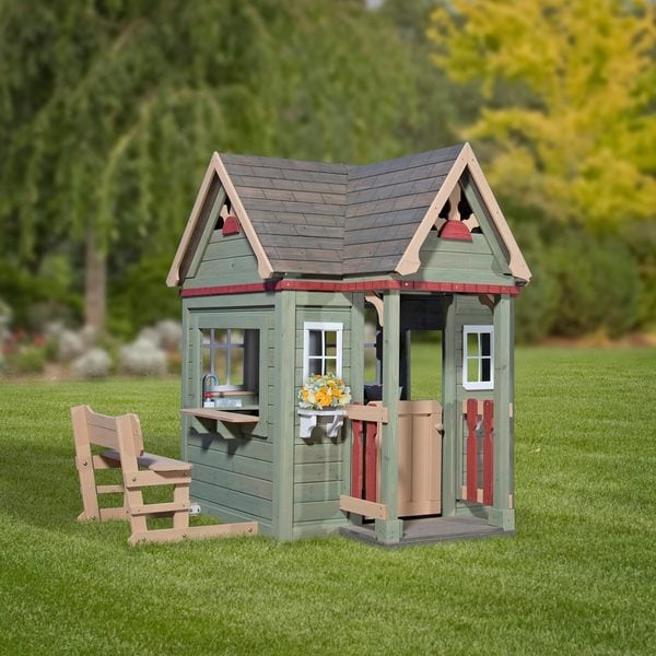Clear Finish Handmade Dollhouse Miniature Cedar Wood Bench and Garden Bridge 