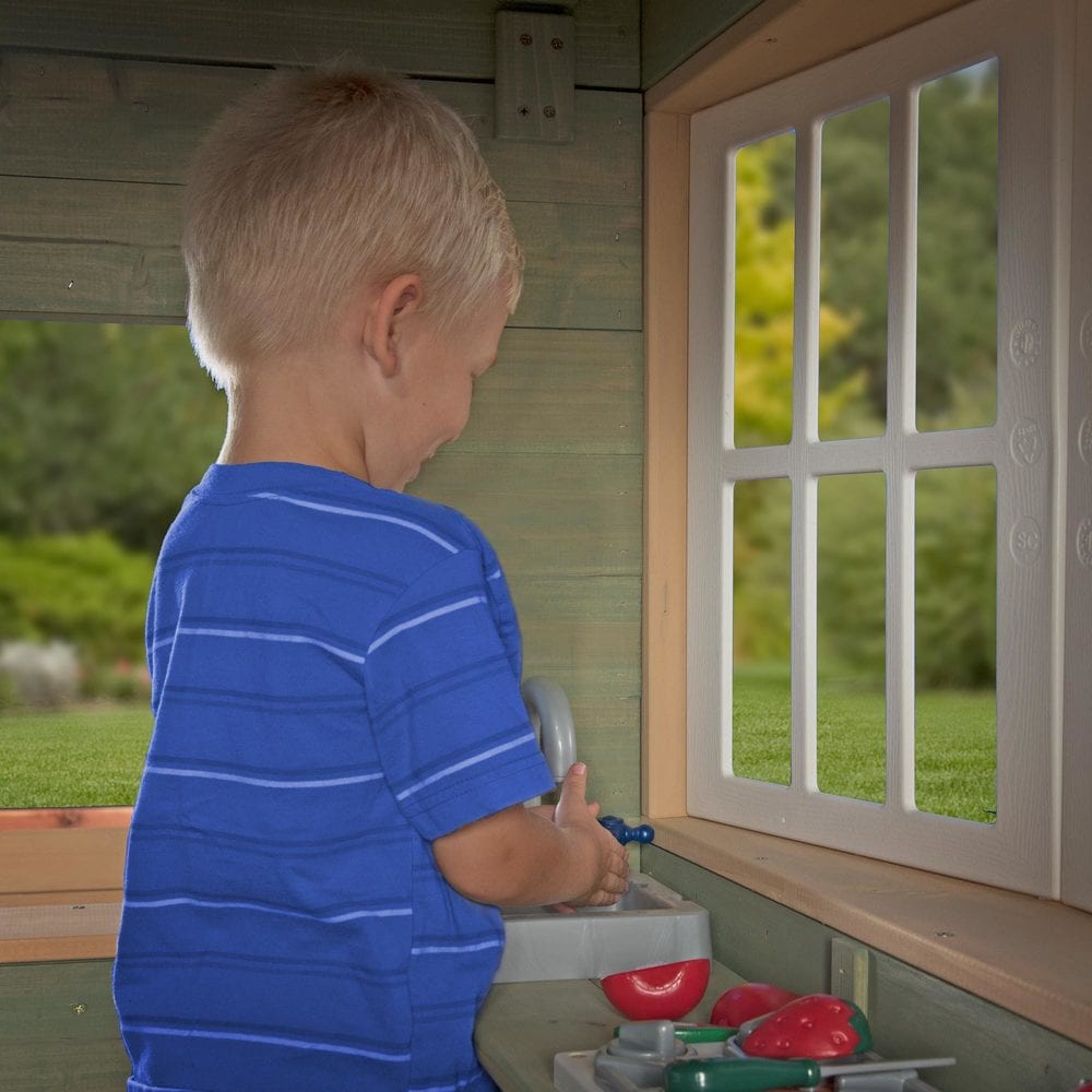 Backyard Discovery Victorian Inn All Cedar Wood Playhouse 74 W x