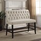 preview thumbnail 5 of 5, Sheila Contemporary Fabric Tufted Counter Height 2-seat Bench by Furniture of America