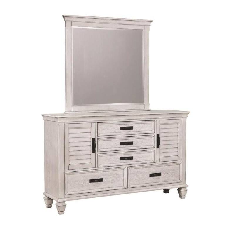 Madeline Antique White 5-piece Bedroom Set