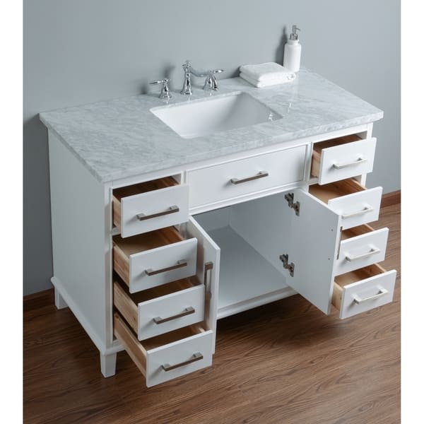 Shop Stufurhome Leigh 48 In White Single Sink Bathroom Vanity