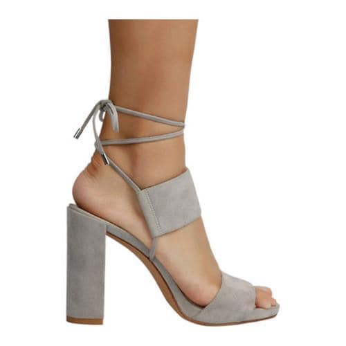 light grey block heel sandals