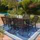 Windley Outdoor Expandable Aluminum Dining Set with Umbrella Hole by Christopher Knight Home - Thumbnail 0