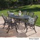 Windley Outdoor Expandable Aluminum Dining Set with Umbrella Hole by Christopher Knight Home - Thumbnail 2