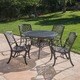Windley Outdoor Expandable Aluminum Dining Set with Umbrella Hole by Christopher Knight Home - Thumbnail 13