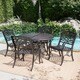 Windley Outdoor Expandable Aluminum Dining Set with Umbrella Hole by Christopher Knight Home - Thumbnail 3