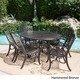 Windley Outdoor Expandable Aluminum Dining Set with Umbrella Hole by Christopher Knight Home - Thumbnail 1