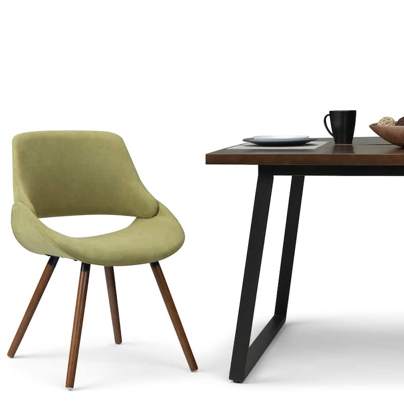 WYNDENHALL Malone Mid Century Modern Bentwood Dining Chair - 21.7" D x 20.5" W x 31.5" H - Acid Green