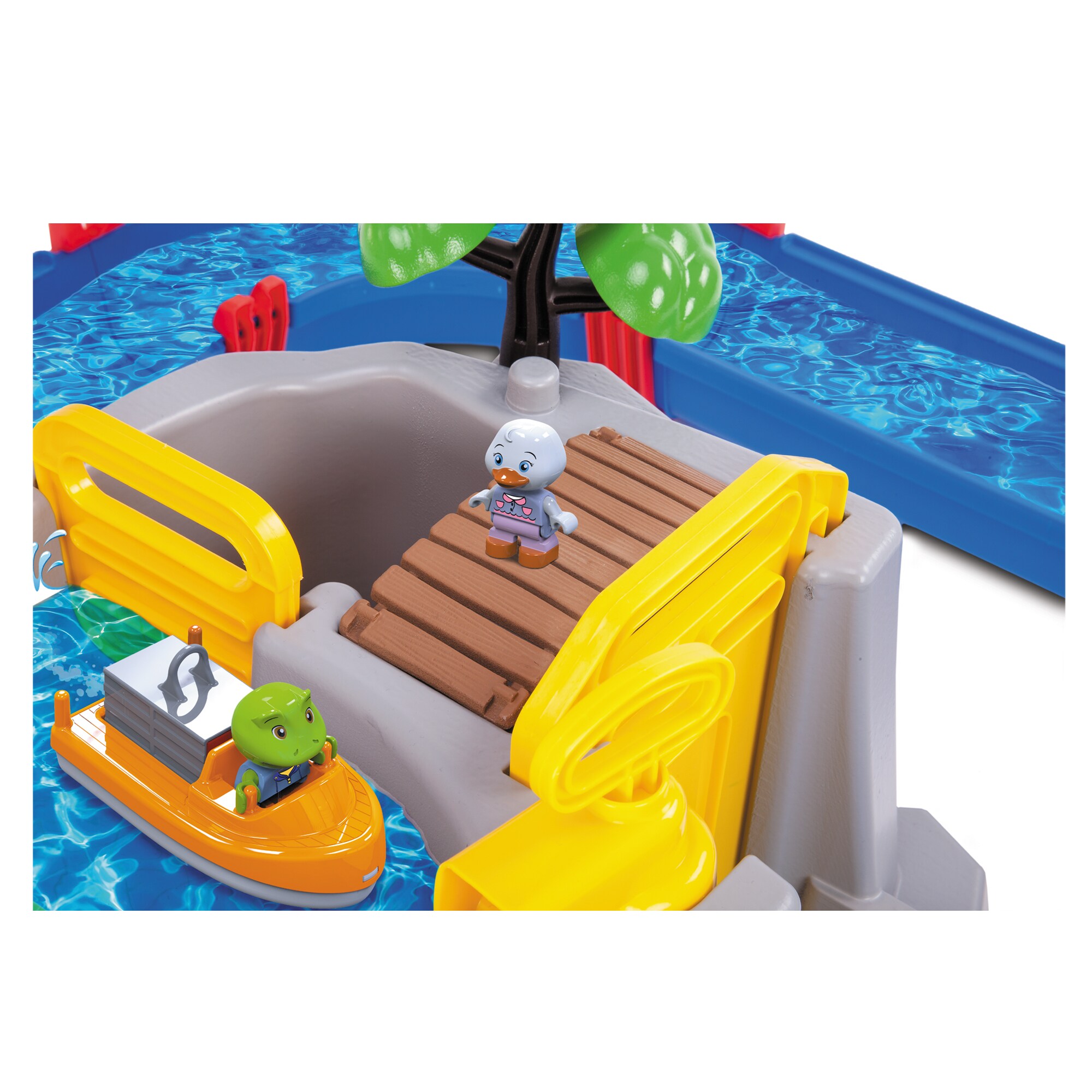 aqua mountain lake water playset