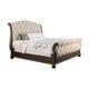 preview thumbnail 2 of 8, Brev Transitional Brown Fabric Tufted 3-Piece Sleigh Bedroom Set by Furniture of America