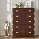 preview thumbnail 2 of 23, Kedric 5-Drawer Gold Accent Chest by iNSPIRE Q Bold