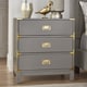 preview thumbnail 4 of 20, Kedric 3-drawer Goldtone Accent Nightstand by iNSPIRE Q Bold