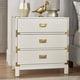 preview thumbnail 2 of 27, Kedric 3-drawer Goldtone Accent Nightstand by iNSPIRE Q Bold