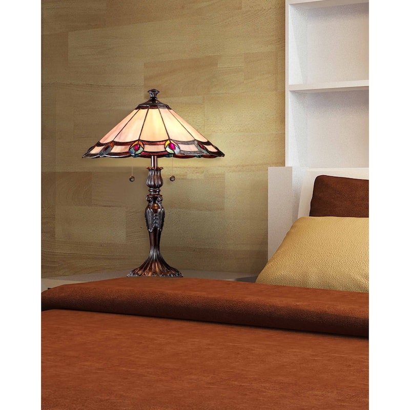 Springdale 22"H Aldridge Peacock Table Lamp