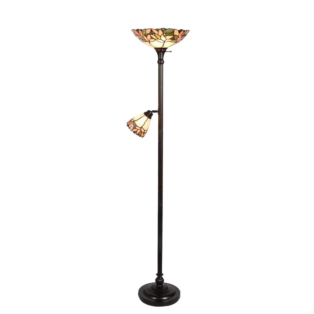 Springdale 70"H Brune Garden Torchiere Lamp with Side Light