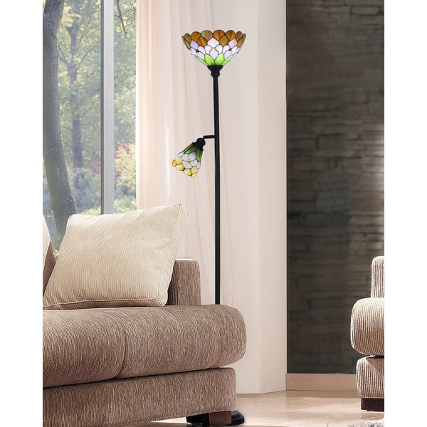 Springdale 72.25"H Toby Peony Floor Lamp with Side Light