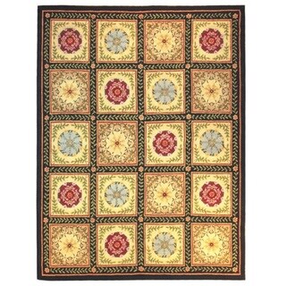 The Rug Market Queen Anne Black/ Multicolor Wool Area Rug - Bed Bath ...