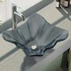 preview thumbnail 3 of 4, R5-5012-R9-7001 Frosted Glass Vessel Sink with Faucet, Sink Ring, and Pop-Up Drain
