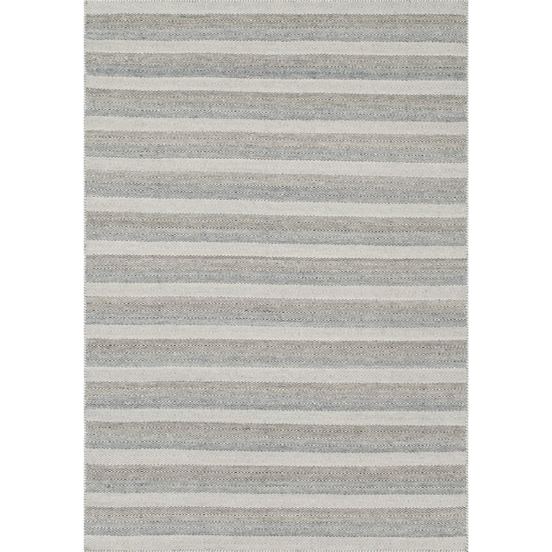 Hand-woven Poplin Grey/ Multi Wool Rug
