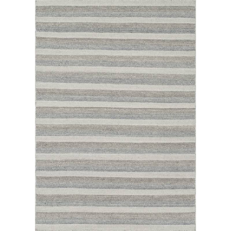 Hand-woven Poplin Grey/ Multi Wool Rug