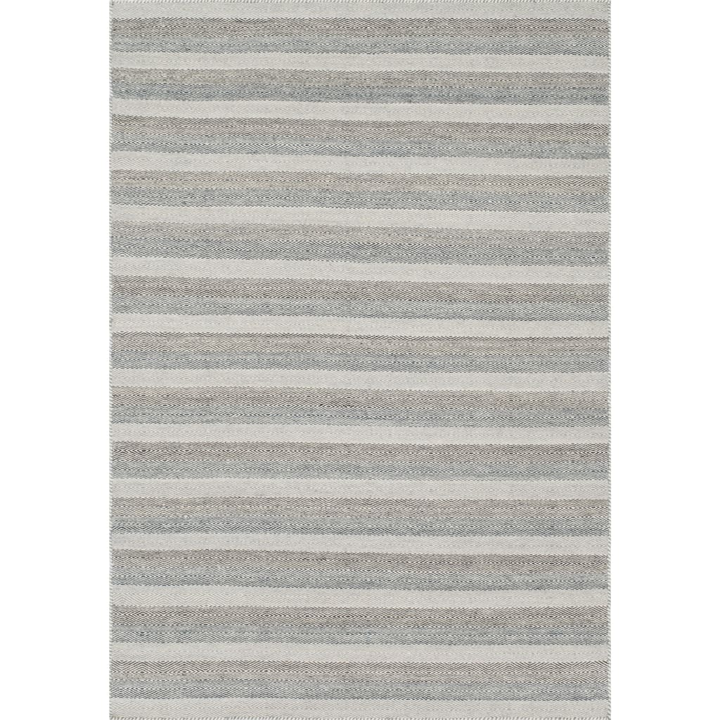 Hand-woven Poplin Grey/ Multi Wool Rug