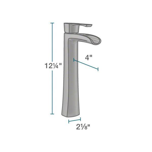 Glass Vessel Sink in Frosted with R9-7007 Faucet and Pop-Up Drain in Brushed Nickel Glass Vessel Sink in Frosted with R9-7007 Faucet and Pop-Up Drain in Brushed Nickel
