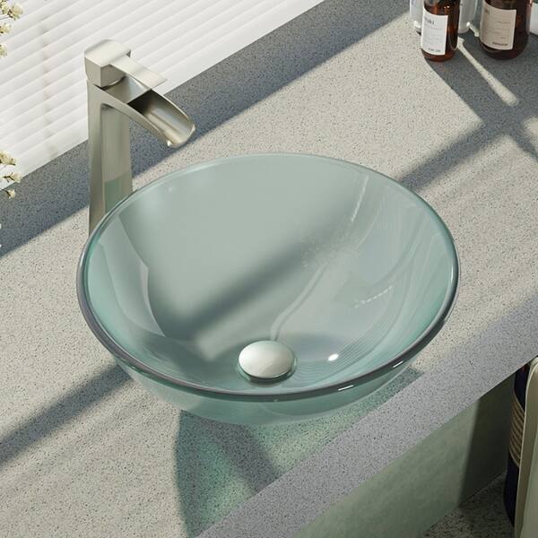 Porcelain Vessel Sink in Biscuit with 7007 Faucet and Pop-Up Drain in Chrome Porcelain Vessel Sink in Biscuit with 7007 Faucet and Pop-Up Drain in Chrome