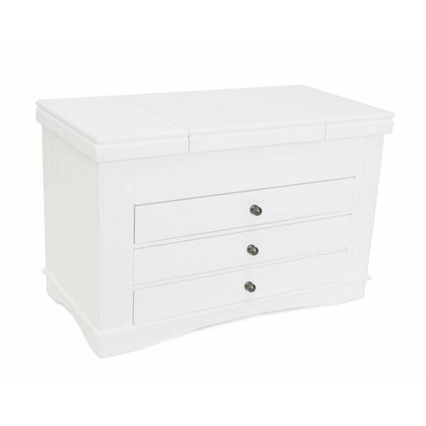 Shop Modern White Wooden Jewelry Box On Sale Free Shipping