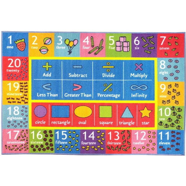 Kc Cubs Math Symbols Numbers And Shapes Educational Area Rug 3 Kc Cubs Math Symbols Numbers And Shapes Educational Area Rug 3 X27