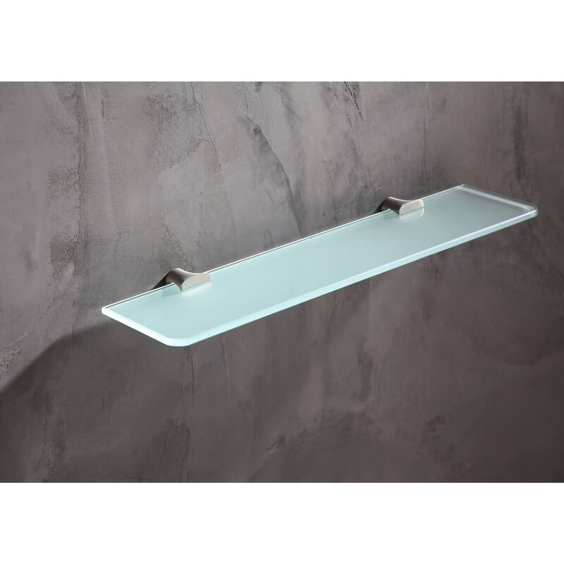 ANZZI Essence Series Glass Shelf in Brushed Nickel