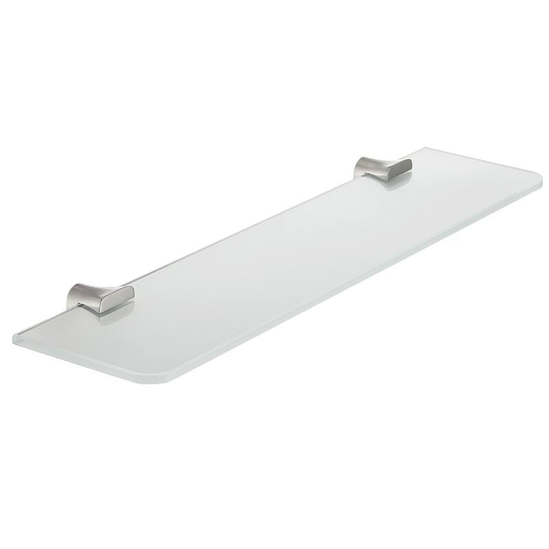 ANZZI Essence Series Glass Shelf in Brushed Nickel