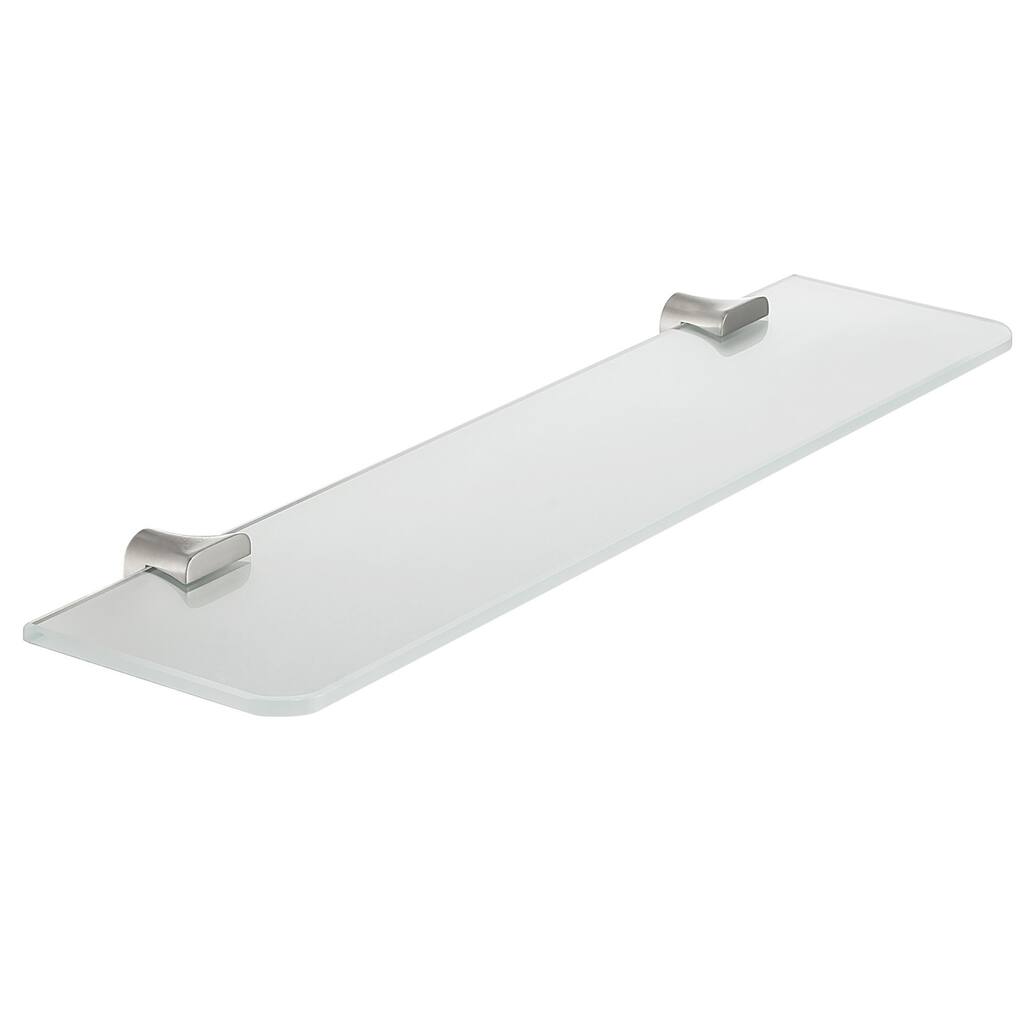 ANZZI Essence Series Glass Shelf in Brushed Nickel