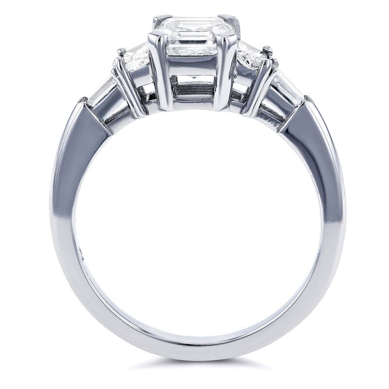 Annello by Kobelli Certified Platinum 1 3/4ct TDW Mixed Fancy Cut 5 Stone Diamond Ring (H-I, SI1-SI2)