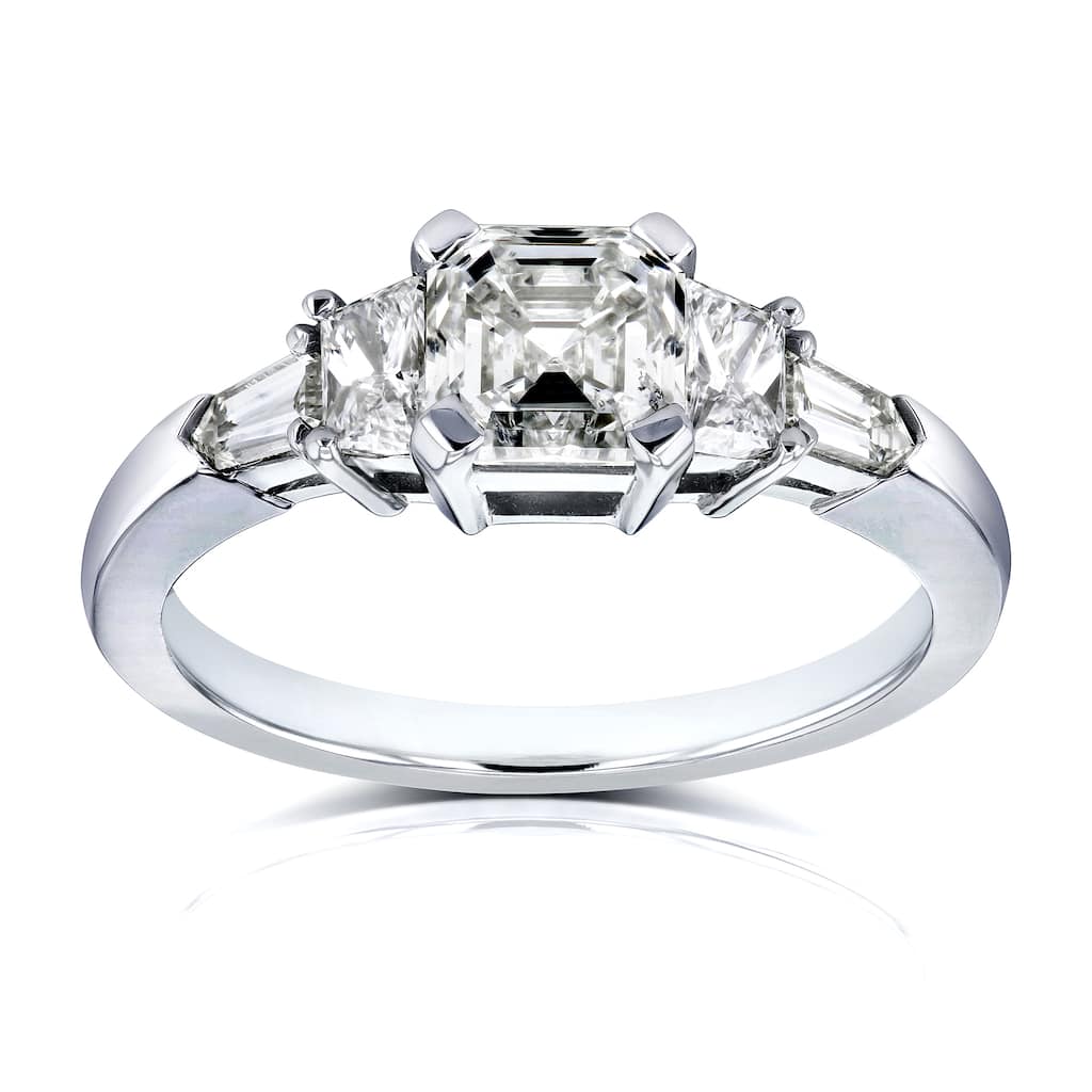 Annello by Kobelli Certified Platinum 1 3/4ct TDW Mixed Fancy Cut 5 Stone Diamond Ring (H-I, SI1-SI2)