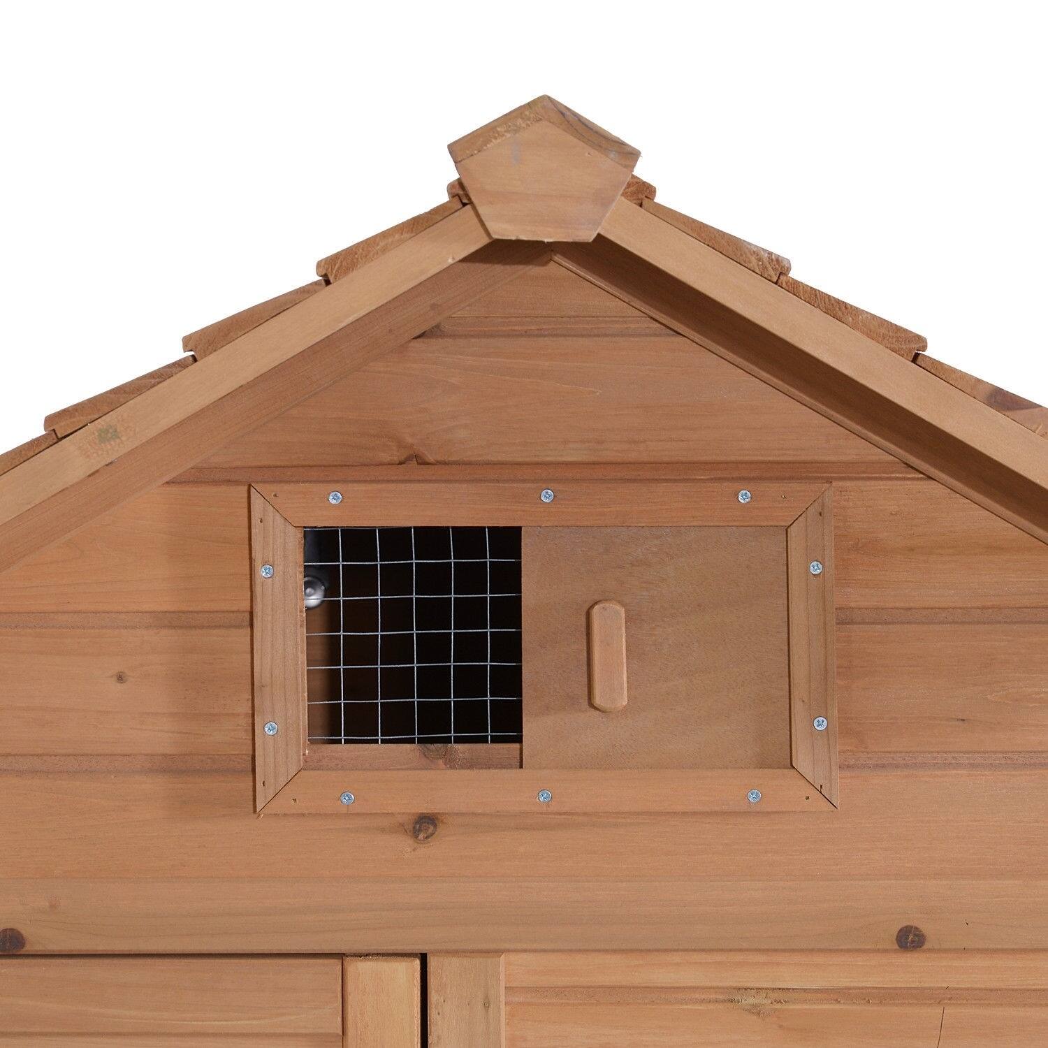 Lovupet Chicken Rabbit Poultry Coop House Cage Retractable Wheel Bed