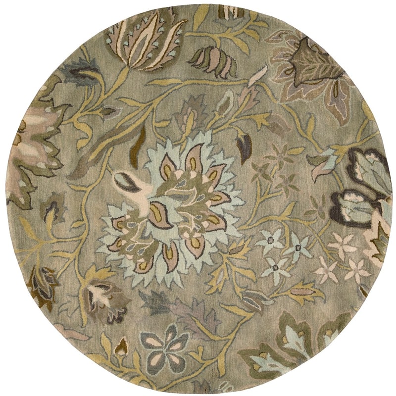 Nourison Jaipur Hand-tufted Area Rug - Silver - 6' Round - N/A