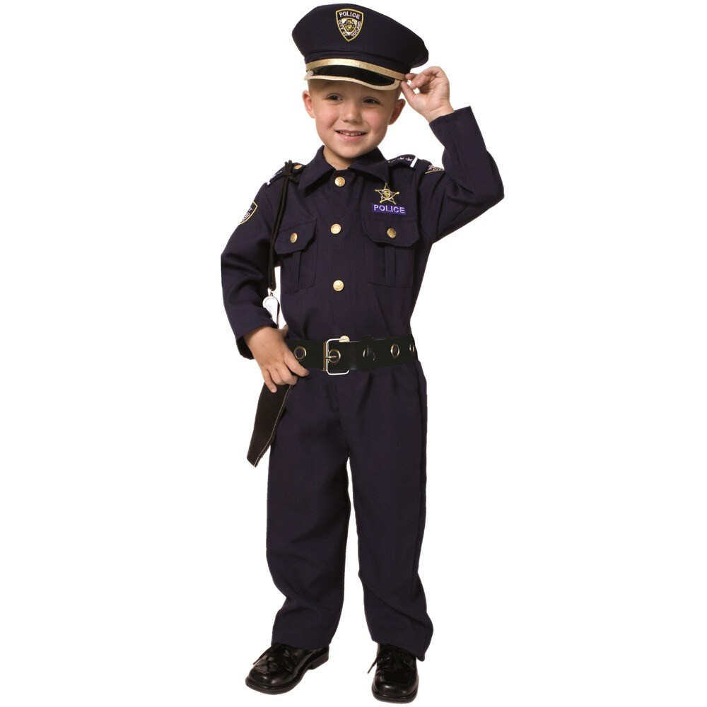 police dressing up child