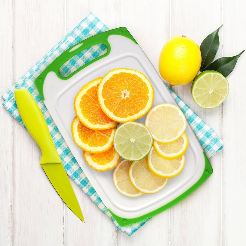 Belwares Cutting Board w/ Non-Slip Feet & Drip Groove Set of 3 - Green