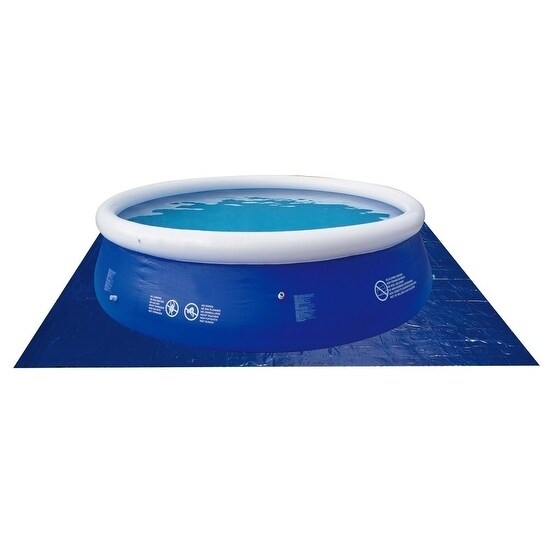 18.5' Square Blue Swimming Pool Ground Cloth