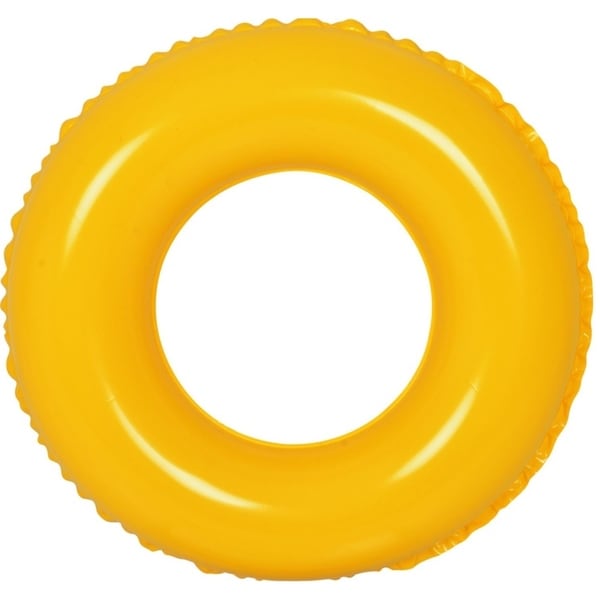 24" Classic Round Yellow Inflatable Swimming Pool Inner Tube Ring Float
