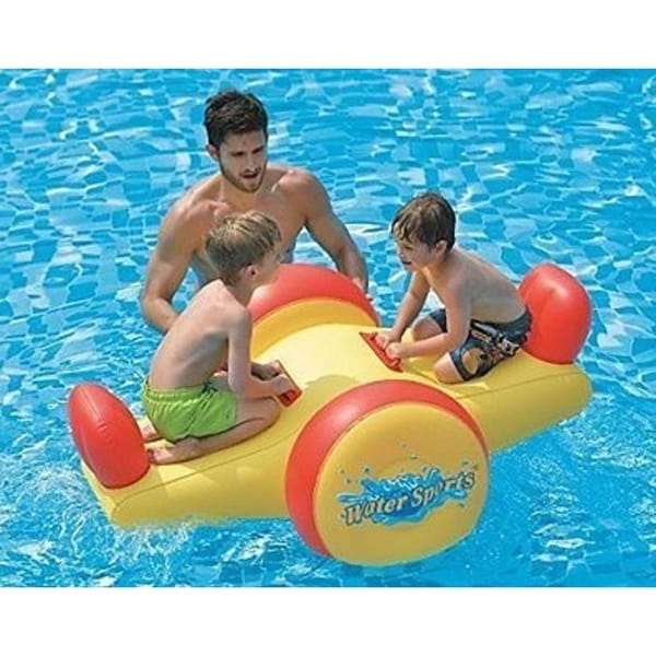 57" Yellow and Red Children's Inflatable Water Sports Swimming Pool Seesaw Float