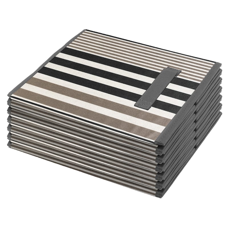 Sorbus Foldable Storage Cube Basket Bin, Vertical Stripe Line Pattern 