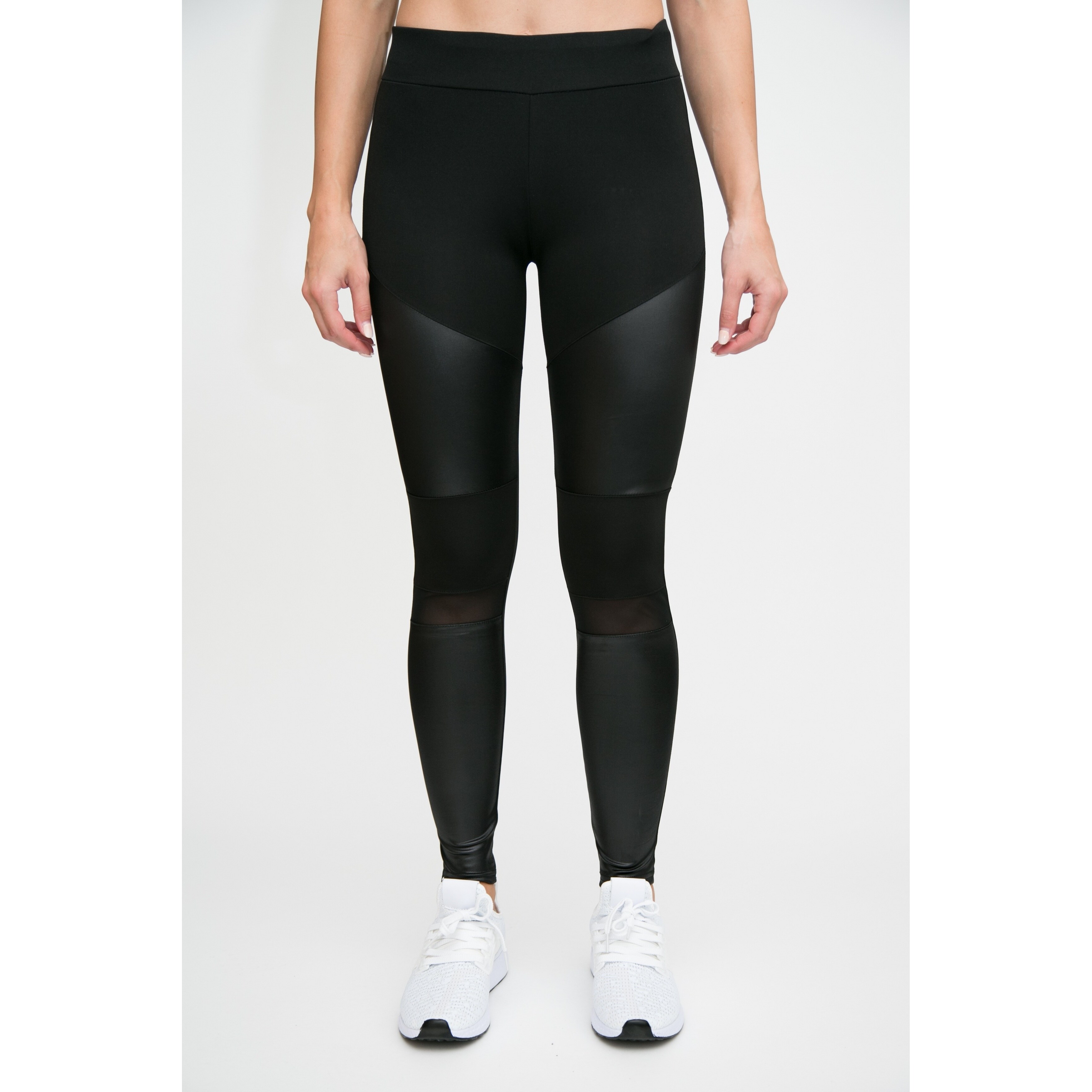 grey leather look leggings