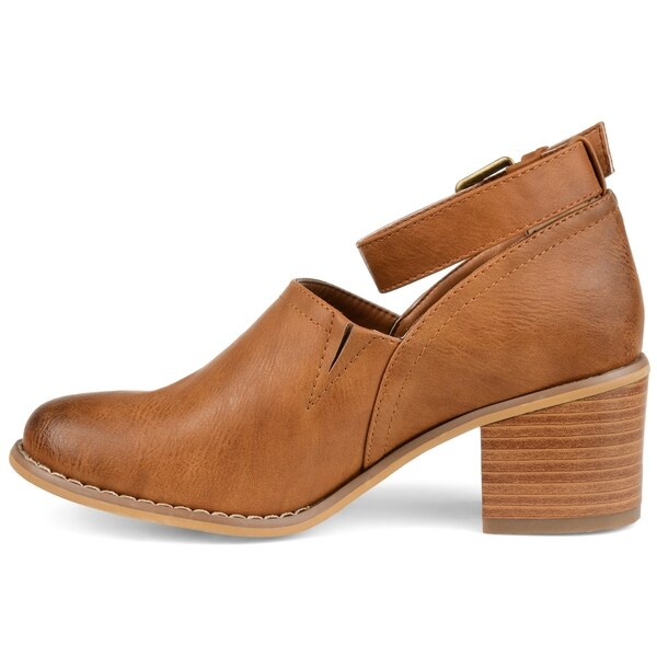 Zhara' Ankle Strap Stacked Heel Clogs 
