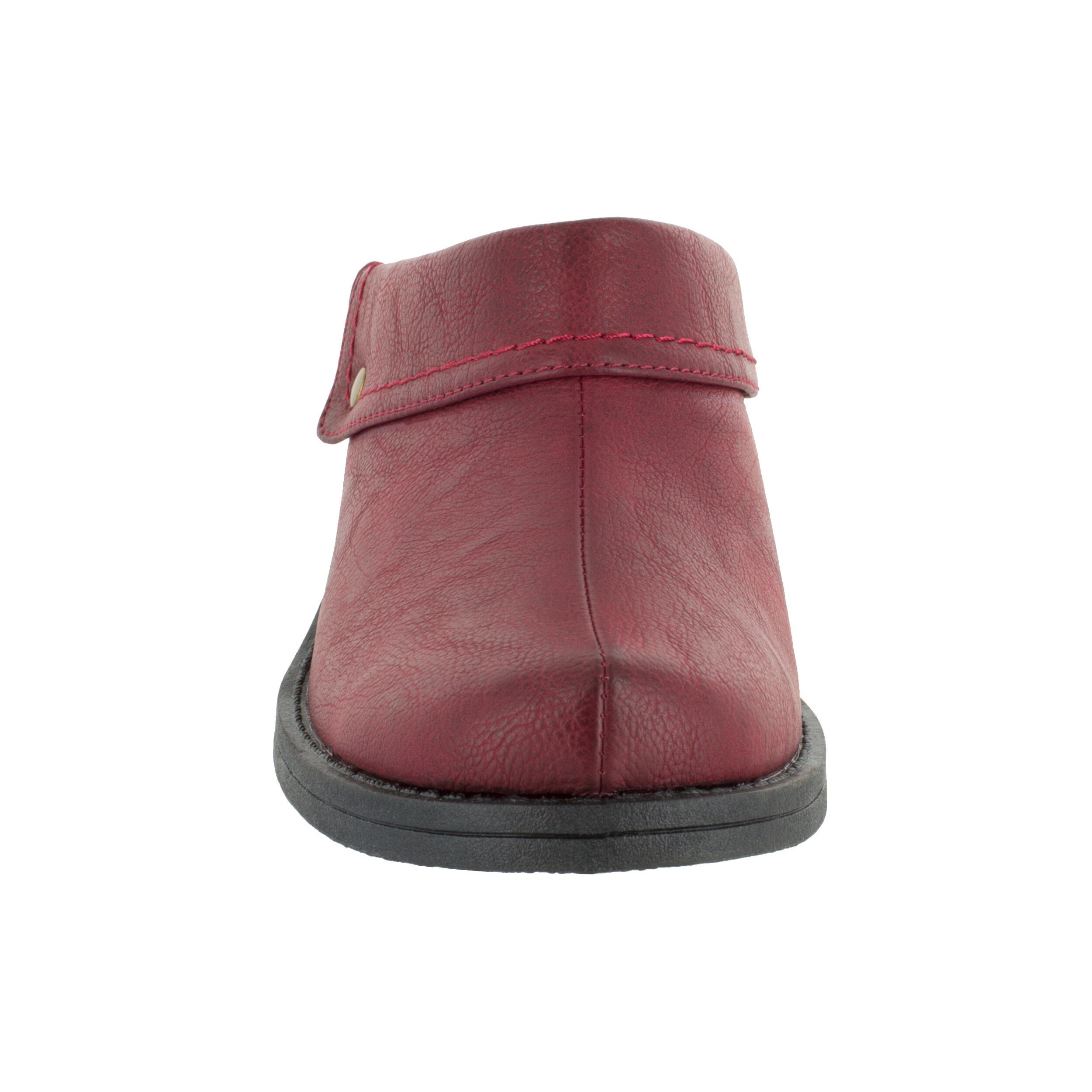 burgundy mules womens