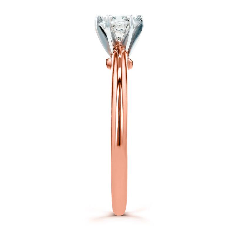 Annello by Kobelli 14k Rose Gold 1/2ct Solitaire Diamond Petite Engagement Ring (H-I, I1-I2)