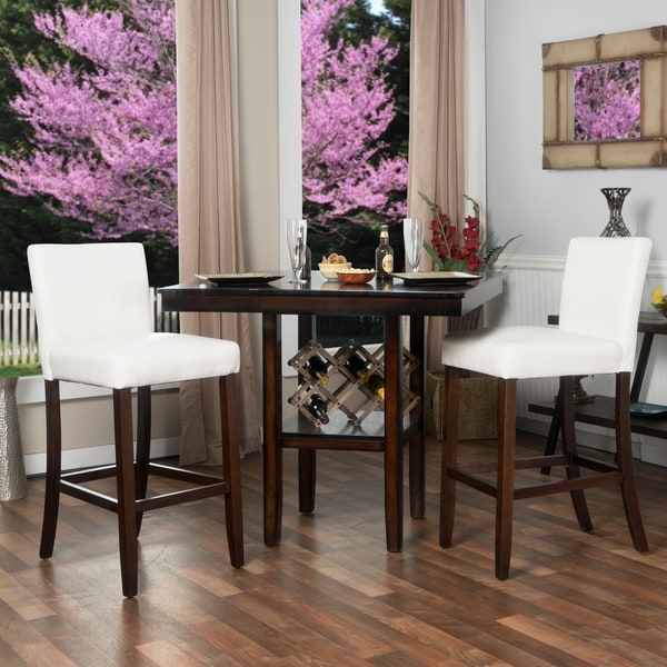 Set of Two 30" Faux Leather Barstools