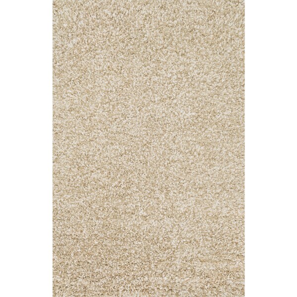 Hand-woven Baxter Beige Shag Rug - 7'6" x 9'6"