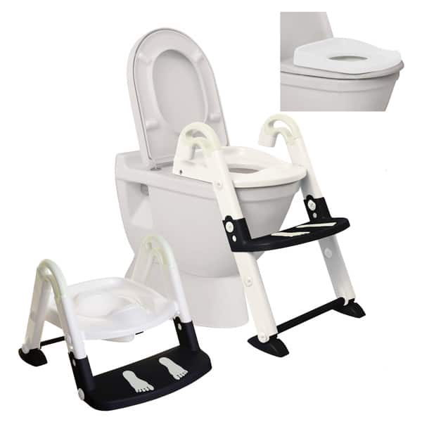 slide 2 of 10, Dreambaby 3-in-1 Glow in The Dark Toilet Trainer - Black