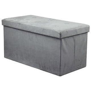 Sorbus Storage Bench Chest Contemporary Faux Suede (Small Suede, Grey)